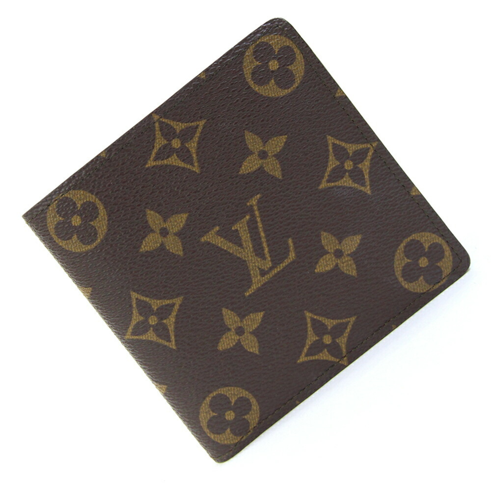 Louis Vuitton Monogram Portefeuille Marco Bi-Fold Wallet M61675 Compact Foldi...